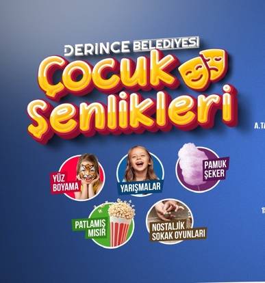 Derince’de çocuklar için  eğlence dolu şenlikler