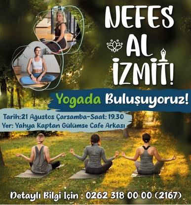 Nefes Al İzmit yoga etkinliklerinin ikincisi gerçekleştirilecek