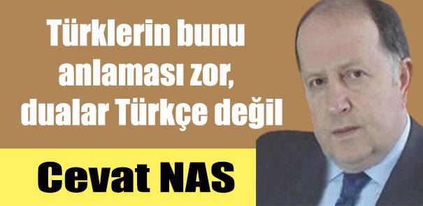 Türkçe değil. Arapça yapılan duanın diğer dünya dillerine üstünlüğü mü var acaba?