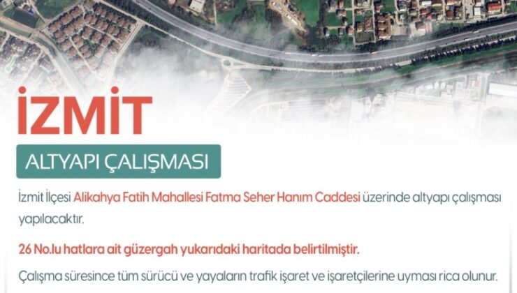 Alikahya’da güzergah değişikliği