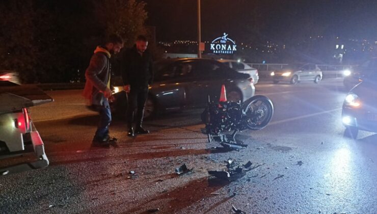 Motosiklet lüks cipe çarptı: Yaralının durumu ağır