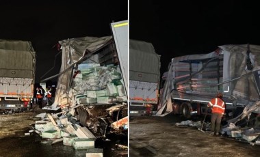 Bariyerlere giren otomobilde bulunan iki kişi yaralandı