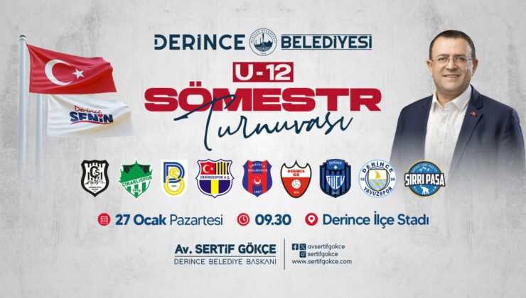 Derince’de U 12 Sömestr Futbol Turnuvası