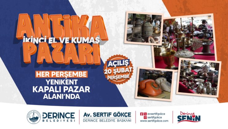 Derince’ye Antika İkinci El ve Kumaş Pazarı kurulacak