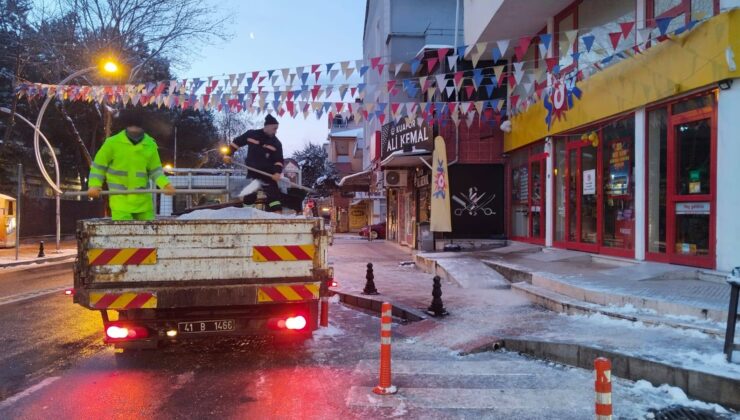 Körfez’de yollara 2 bin 750 ton tuz döküldü