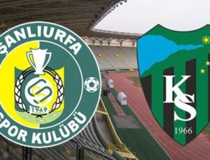 Lider Kocaelispor bugün Şanlıurfa’da