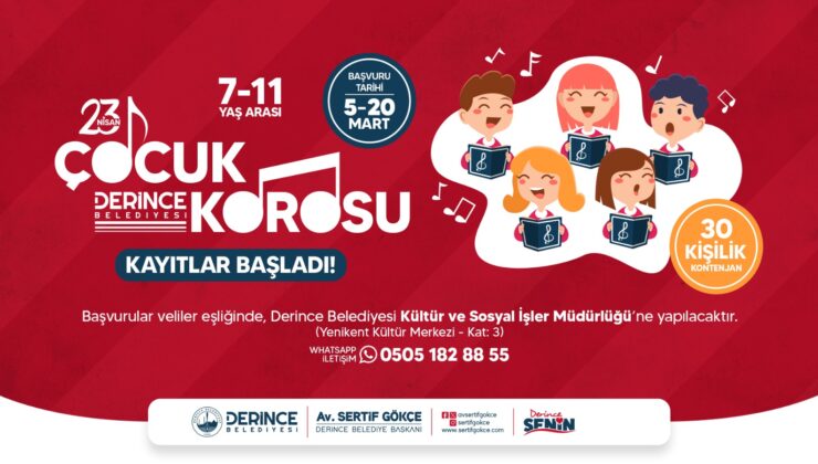 23 Nisan Çocuk Korosu Kayıtları Başladı