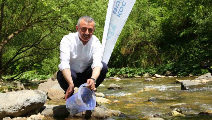 Kirazdere’ye 8 bin alabalık bırakıldı