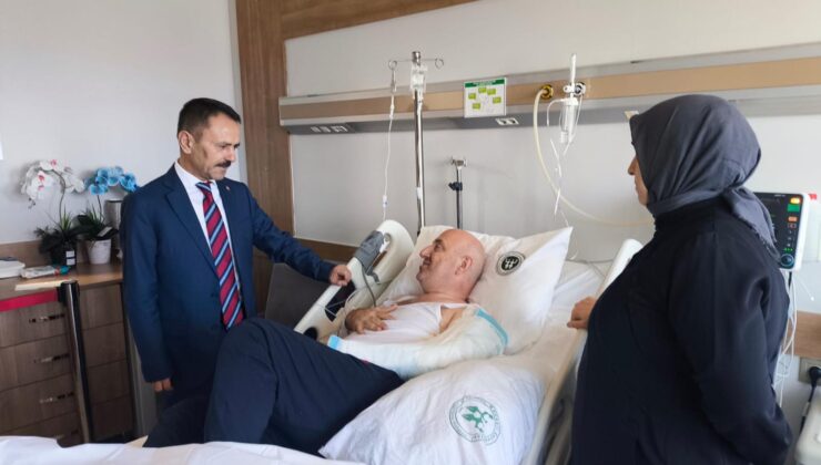 Vali Aktaş silahla vurulan başkanı ziyaret etti