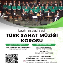 Türk Sanat Müziği Korosu için başvurular başlıyor