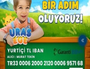 Uras Ege yardımlarınızı bekliyor