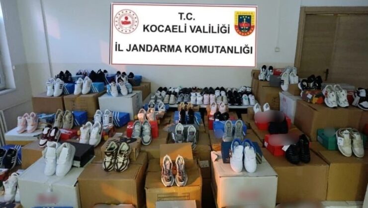 Ünlü markalara ait spor ayakkabı ele geçirildi