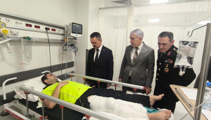 Vali Aktaş, yaralanan polisi hastanede ziyaret etti