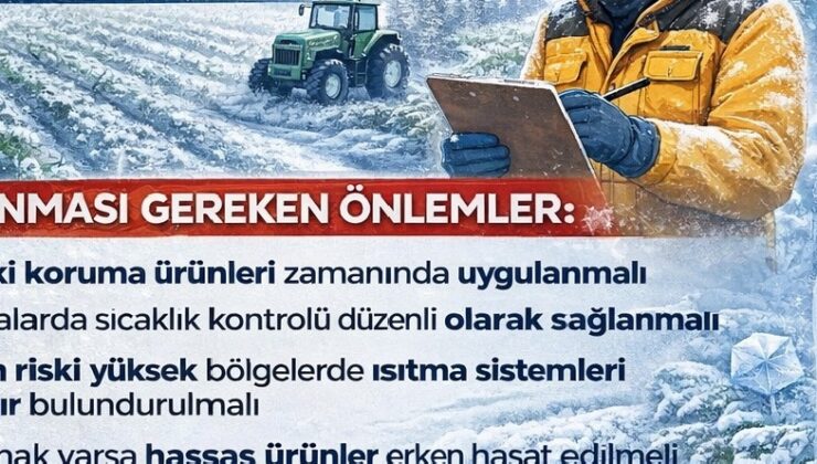 Büyükşehir’den üreticilere “zirai don” uyarısı