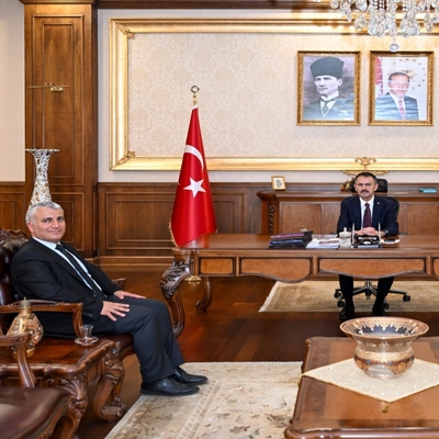 Vali İlhami Aktaş, Dr. Ahmet Mert’i kabul etti
