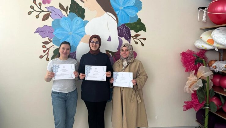 Gebe Okulunda sertifika heyecanı
