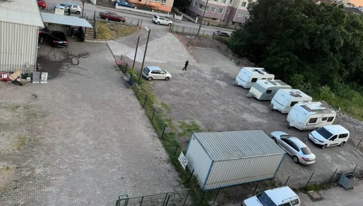 Derince otoparkında karavan işgali son buldu