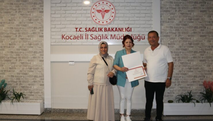 Kocaeli’de sigarayı bırakankara Teşekkür Belgesi