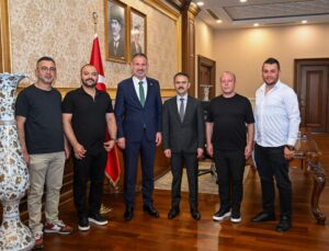 Tuncay Yıldız ve yönetimi vali Aktaş ile tanıştı