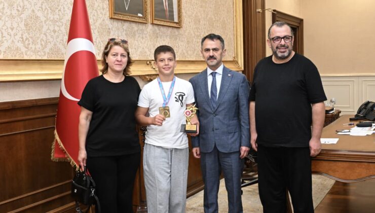 Şampiyon Kadir Musab, Vali İlhami Aktaş’ın Konuğu Oldu