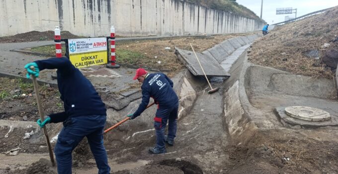 Büyükşehir Kocaeli’de yağışa karşı seferber olldu