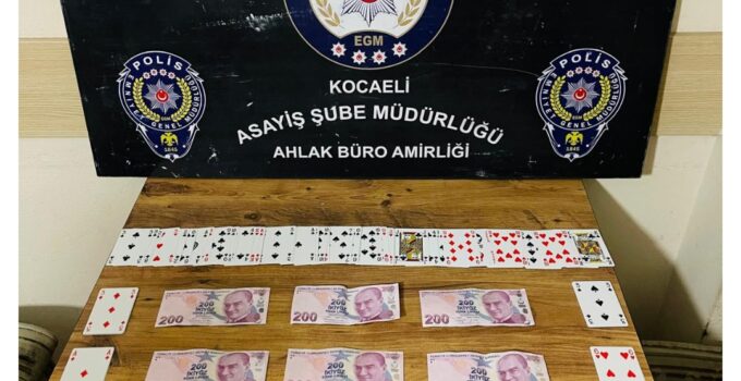 Kocaeli de Kumar oynayanlara  Baskını!