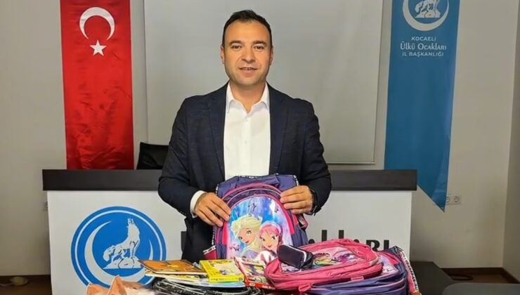 Ülkü Ocakları Kocaeli’den öğrencilere kırtasiye desteği