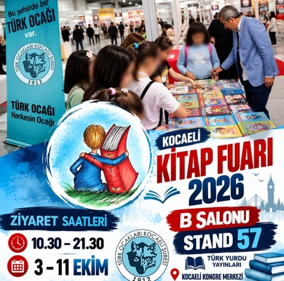 Kocaeli Türk Ocakları Kitap Fuarı’nda Yerini Alıyor